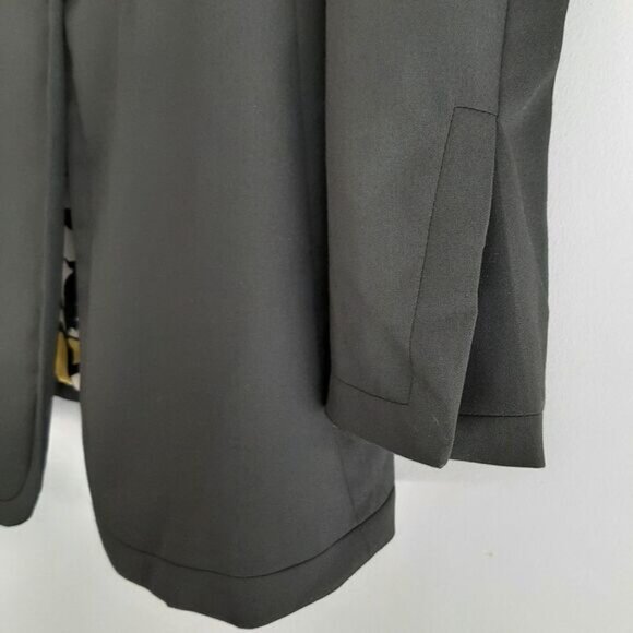 ROBERT RODRIGUEZ / Blazer Jacket Black Button Down Silk Floral Lining Sz 6 - Picture 9 of 16